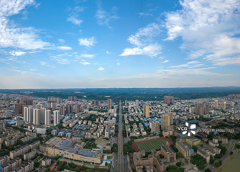 四川德阳市旌阳区中轴线全景图图片素材