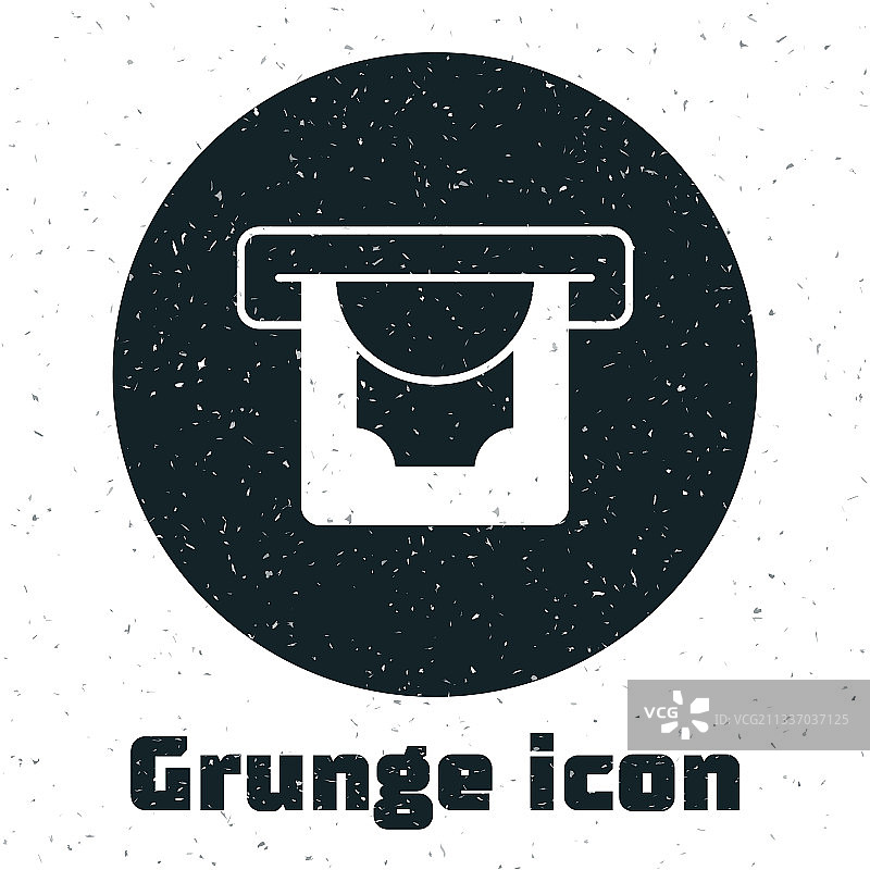 复古ATM自动柜员机和钱币图片素材