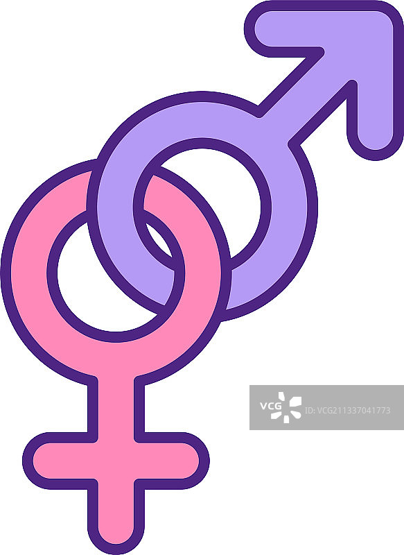 男女通用性别符号RGB颜色图片素材