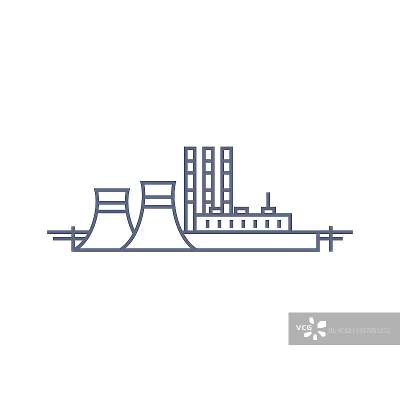 热电厂线性图标图片素材