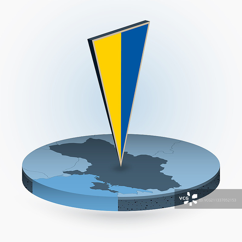 乌克兰地图2.5D风格设计图片素材