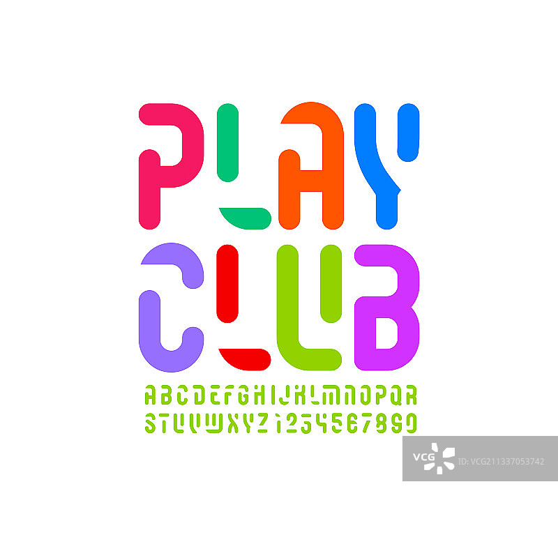 卡通风格的儿童趣味字体字母图片素材