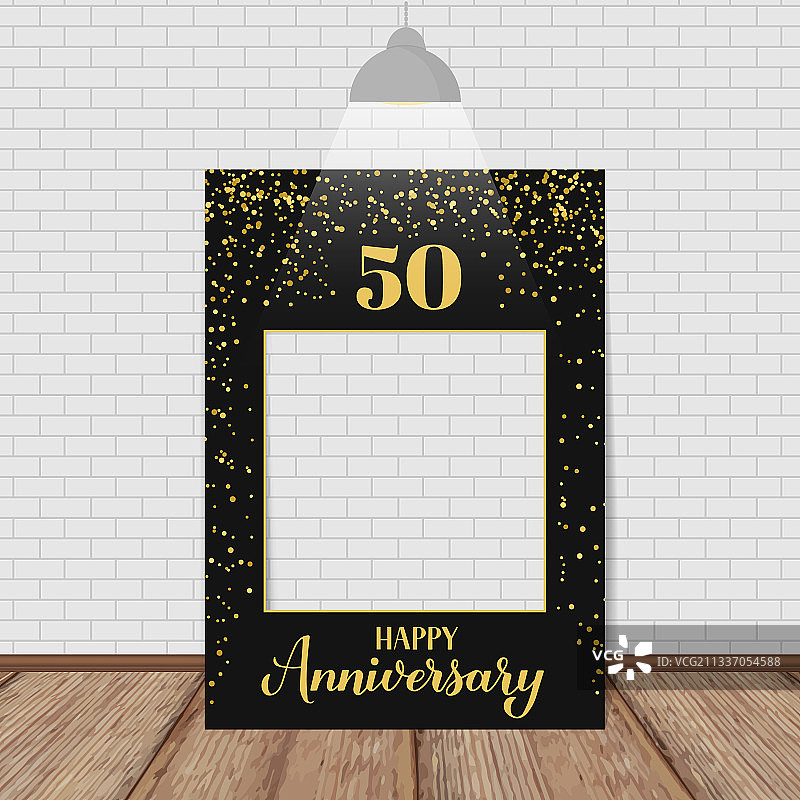 50周年纪念照相亭相框图片素材