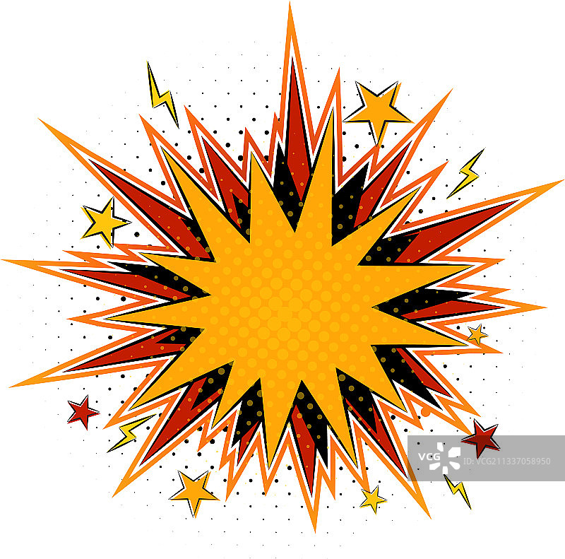 白色背景上的空白漫画语音气泡图片素材