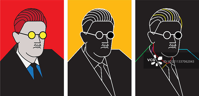 不同肤色的男人肖像图片素材