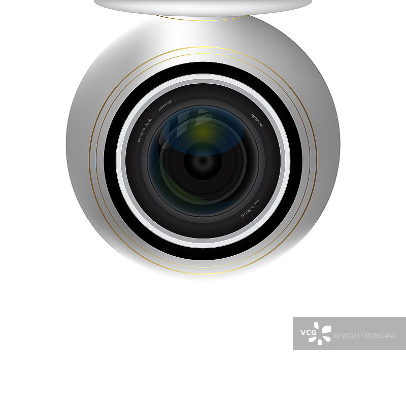 白色背景上的Wi-Fi摄像头图片素材