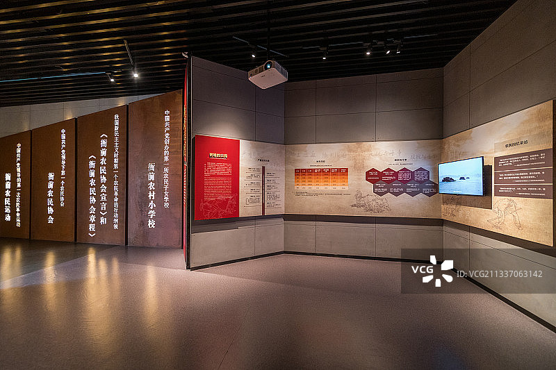 杭州衙前农民运动纪念馆室内展厅图片素材