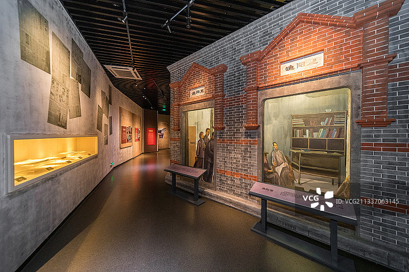 杭州衙前农民运动纪念馆室内展厅图片素材