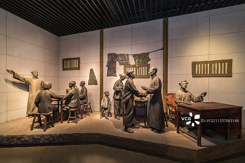 杭州衙前农民运动纪念馆室内展厅图片素材