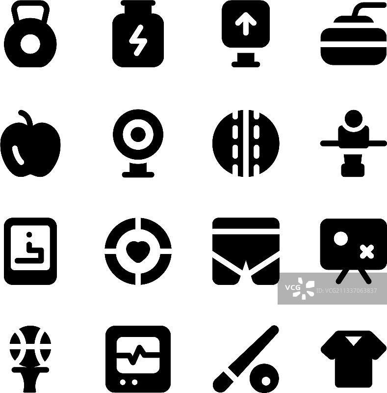 运动器材填充图标包图片素材