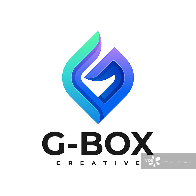 字母渐变彩色风格logo图片素材