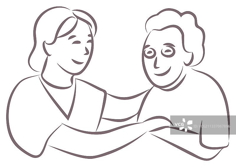 护士与老年人图片素材