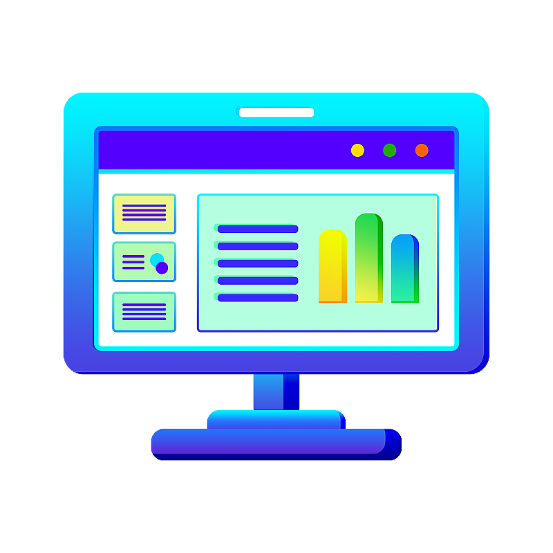 电脑科研元素图片素材