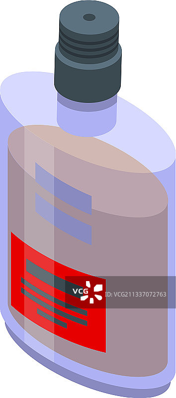 酒吧波旁威士忌图标2.5D风格图片素材