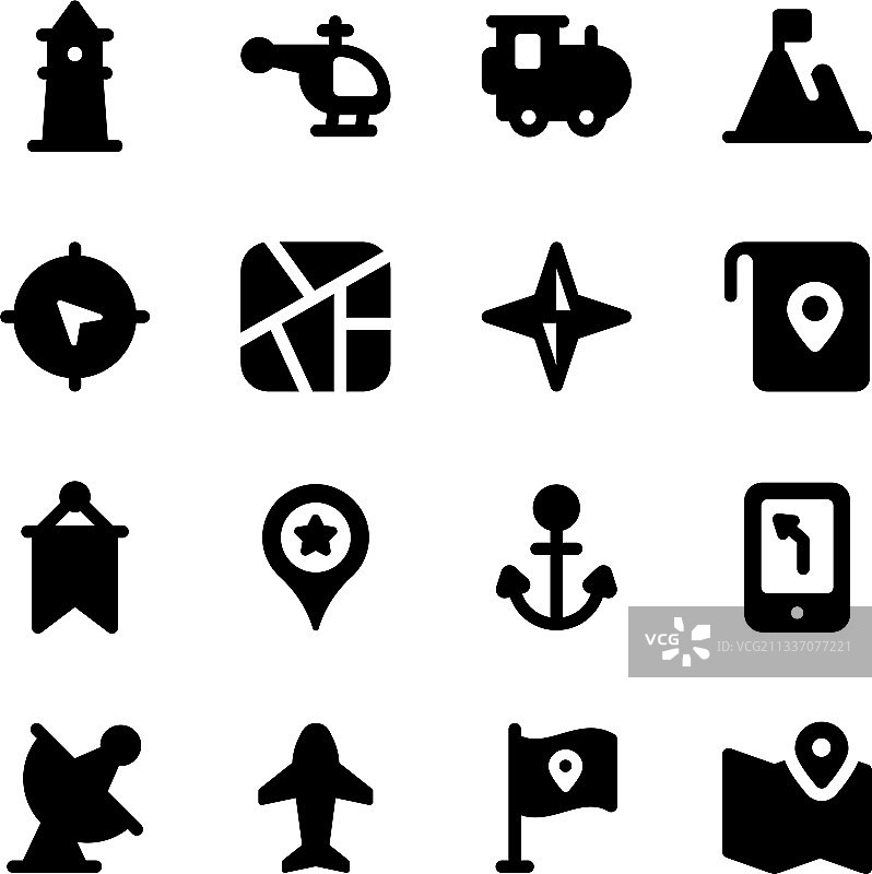 地图和方向工具实体图标图片素材