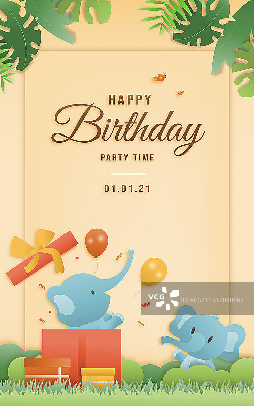 生日邀请贺卡图片素材