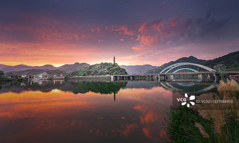 浙江丽水 美丽的南明湖图片素材