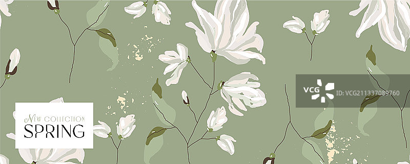 春季花卉社交媒体banner图片素材