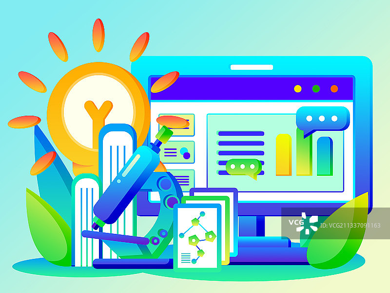 学习场景插画图片素材