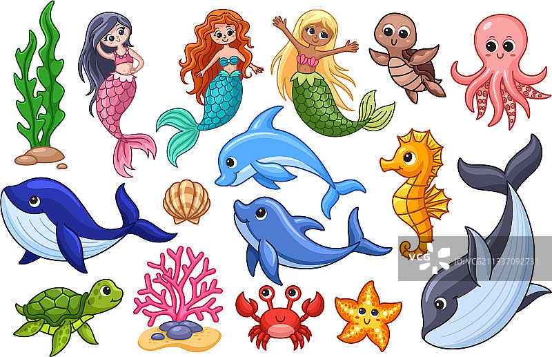 卡通海洋生物图片素材