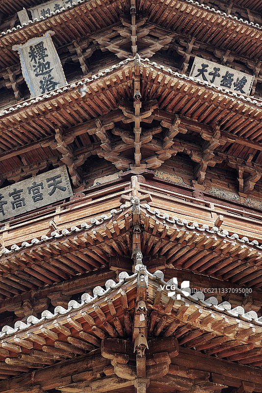 山西应县木塔佛宫寺释迦塔图片素材
