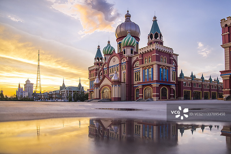 呼伦贝尔满洲里套娃广场图片素材