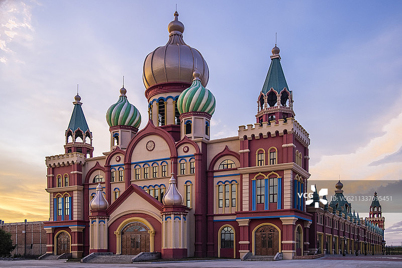 呼伦贝尔满洲里套娃广场图片素材