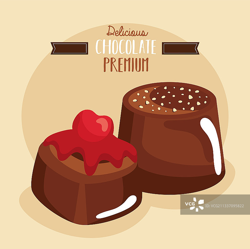两块优质巧克力图片素材