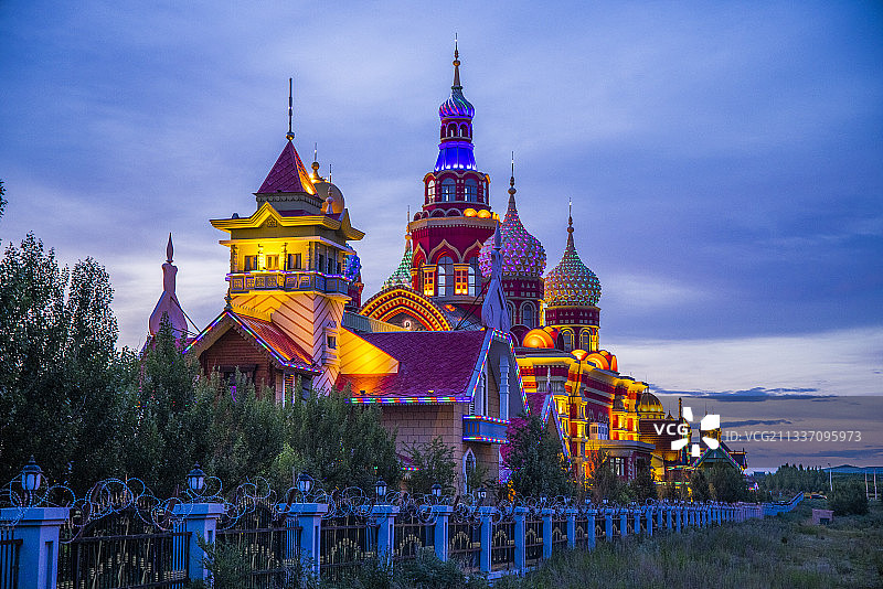 呼伦贝尔满洲里套娃广场图片素材