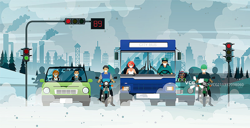 道路空气污染图片素材