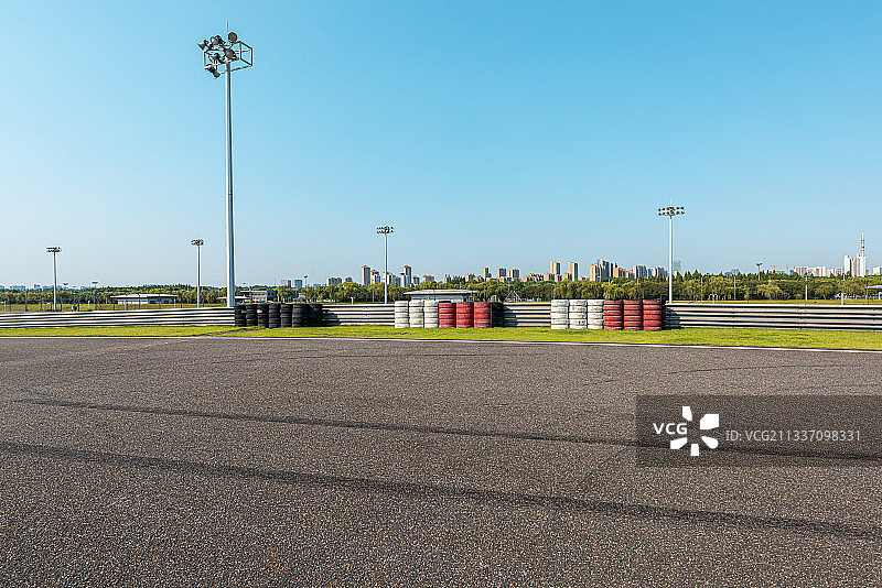 上海国际赛车场建筑与赛道图片素材