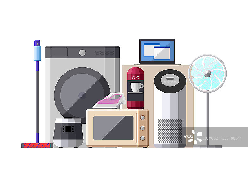 家用电器小工具矢量插画图片素材