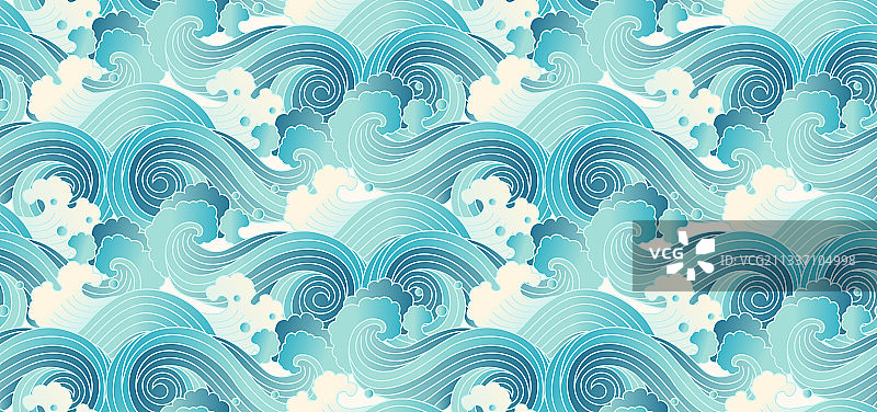 无缝的海浪背景底纹图片素材