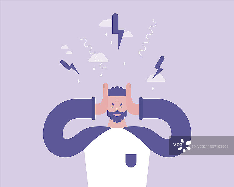 男人承受社会压力图片素材