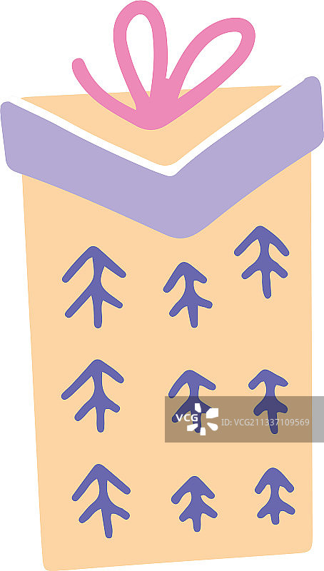 手绘新年圣诞礼盒图片素材