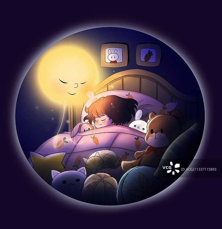 用绳子牵着的月亮图片素材