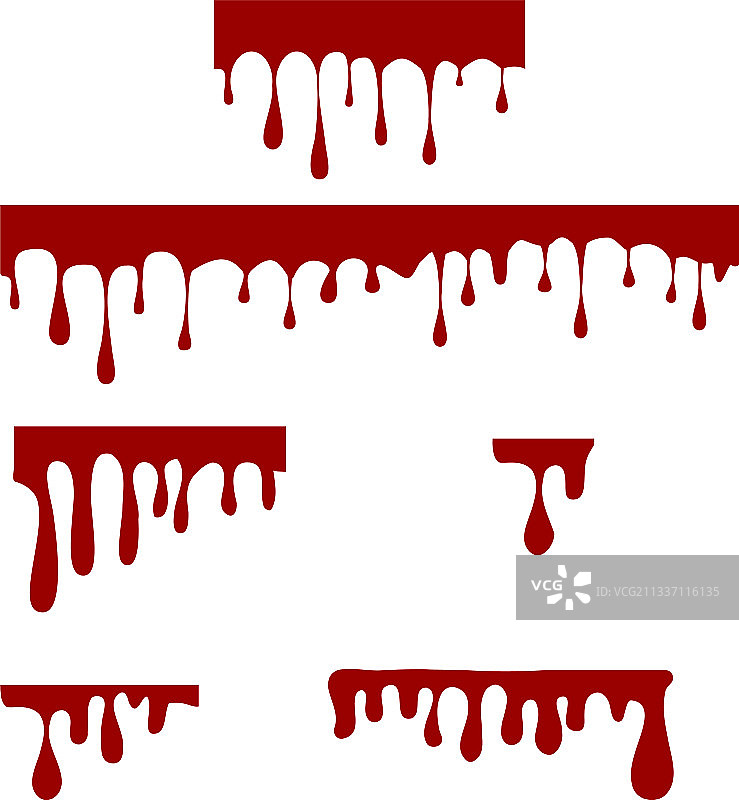 白色背景上的油漆滴落图片素材