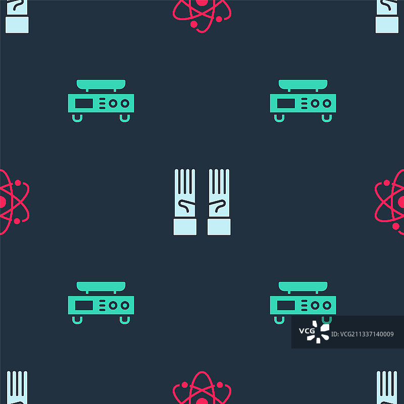 原子、医用橡胶手套和电子图片素材