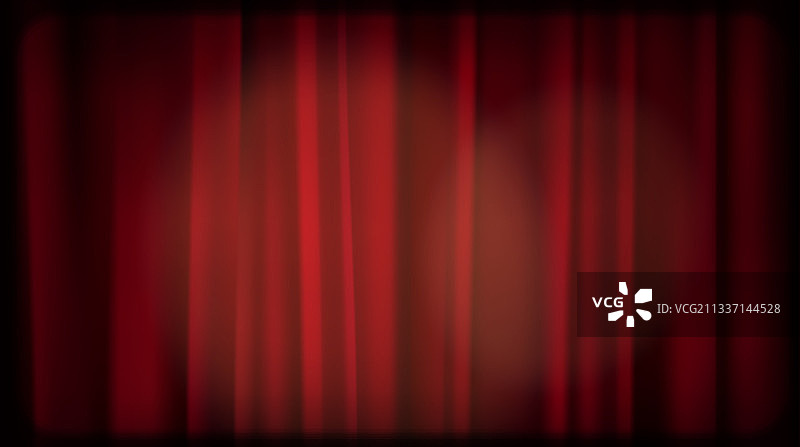 旧电影院红色幕布空白屏幕可编辑图片素材
