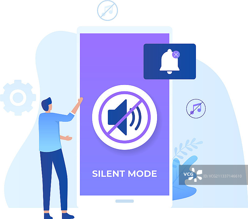 静音模式概念设计图片素材