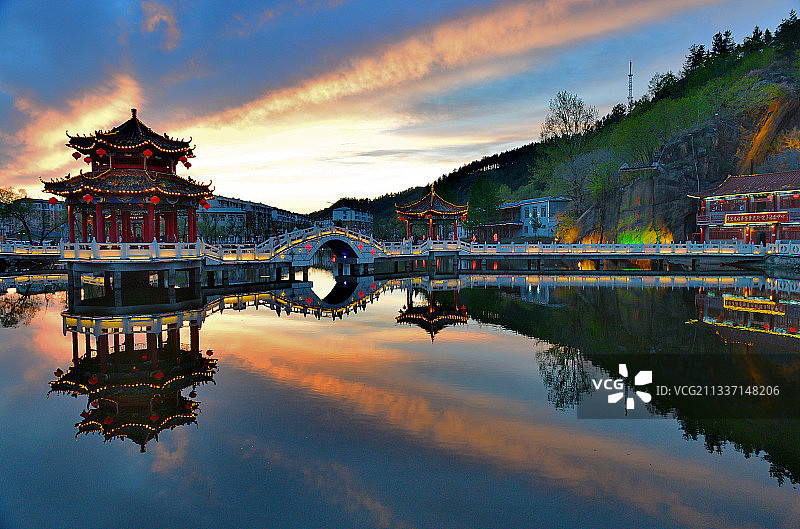 月牙湖公园图片素材