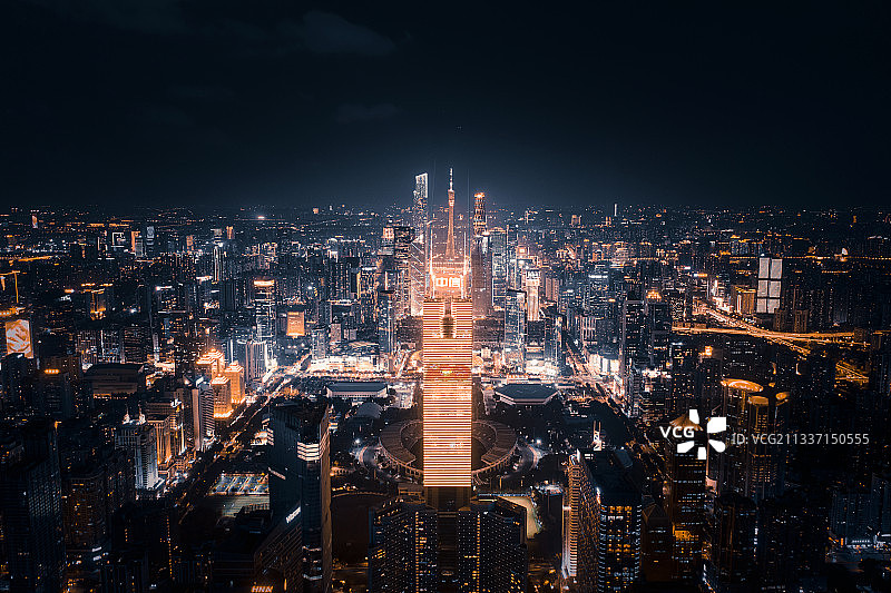 广州城市夜景图片素材