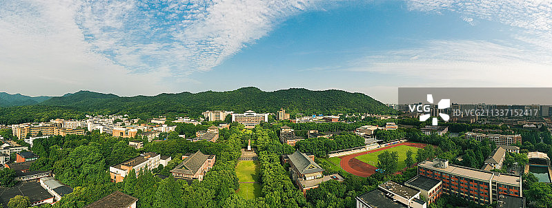 浙江大学玉泉校区全景图片素材
