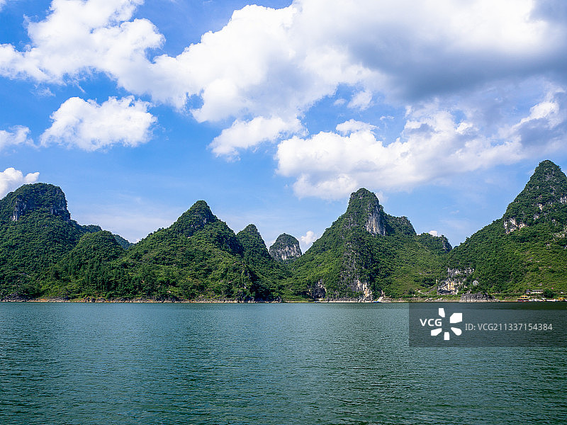 广西南宁马山县弄拉上林县大龙湖风光图片素材