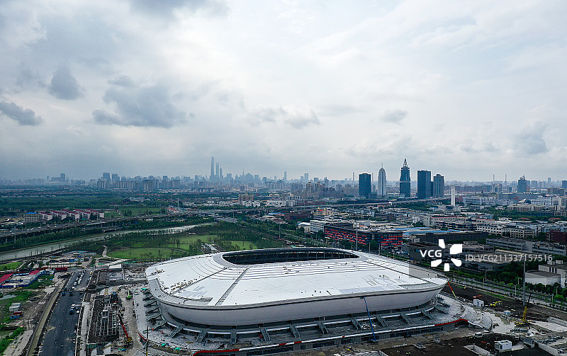 上海浦东足球场图片素材