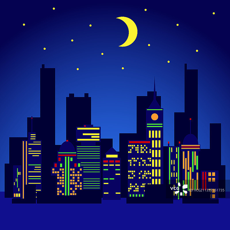 城市灯光图片素材