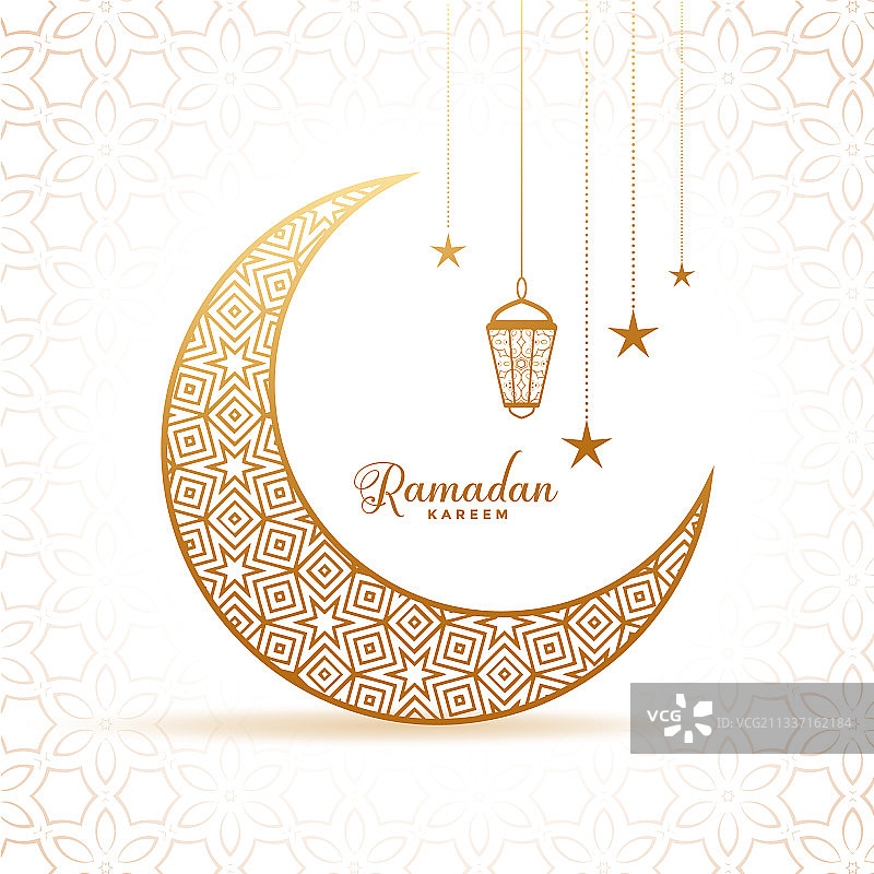 优雅斋月节装饰月亮图片素材