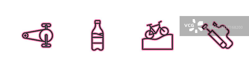 带齿轮山地自行车链条系列图片素材