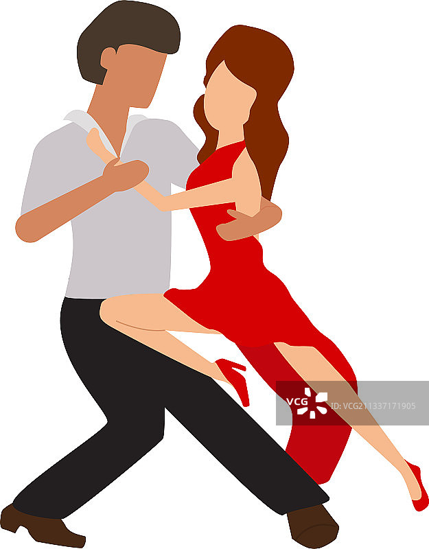 热情的情侣跳探戈图片素材