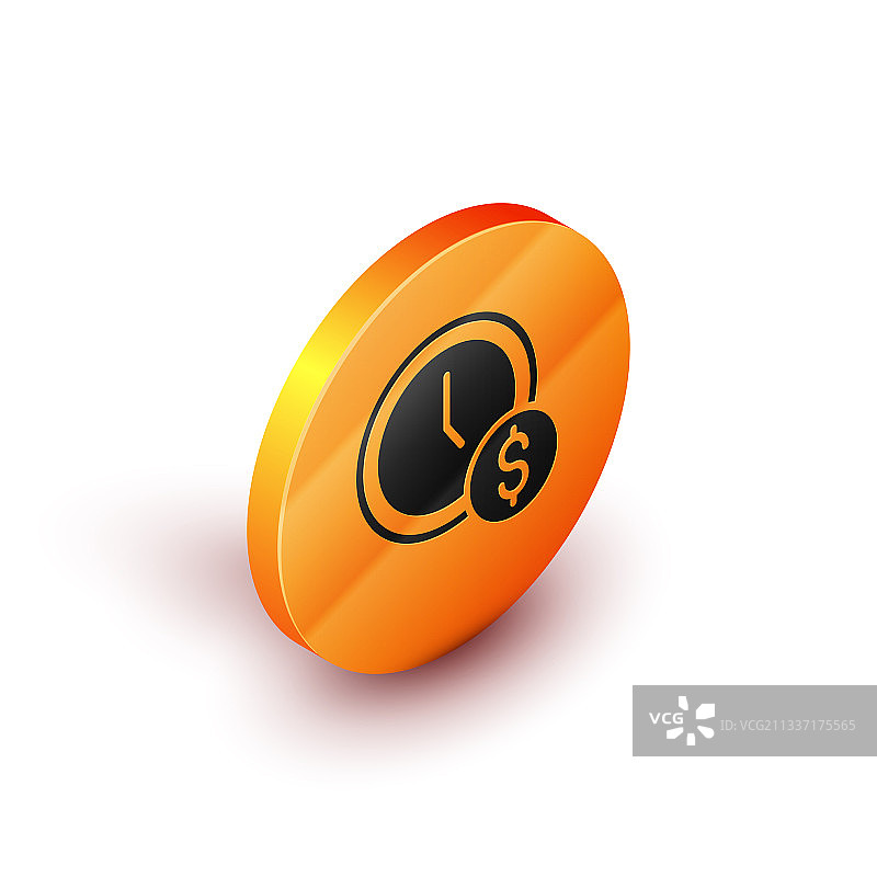 2.5D时间就是金钱图标图片素材